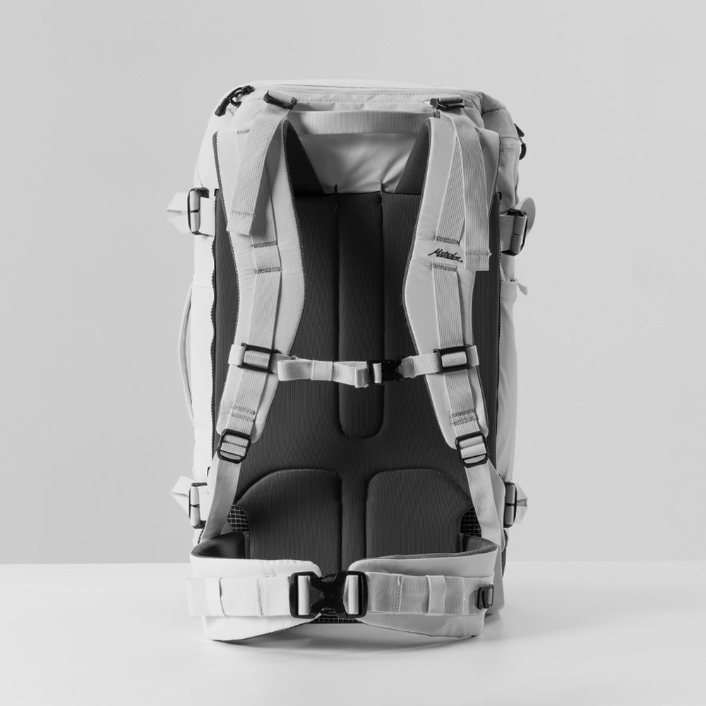 Back view of white GloberRider45 on light gray background