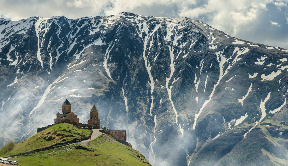 snowy mountains in georgia