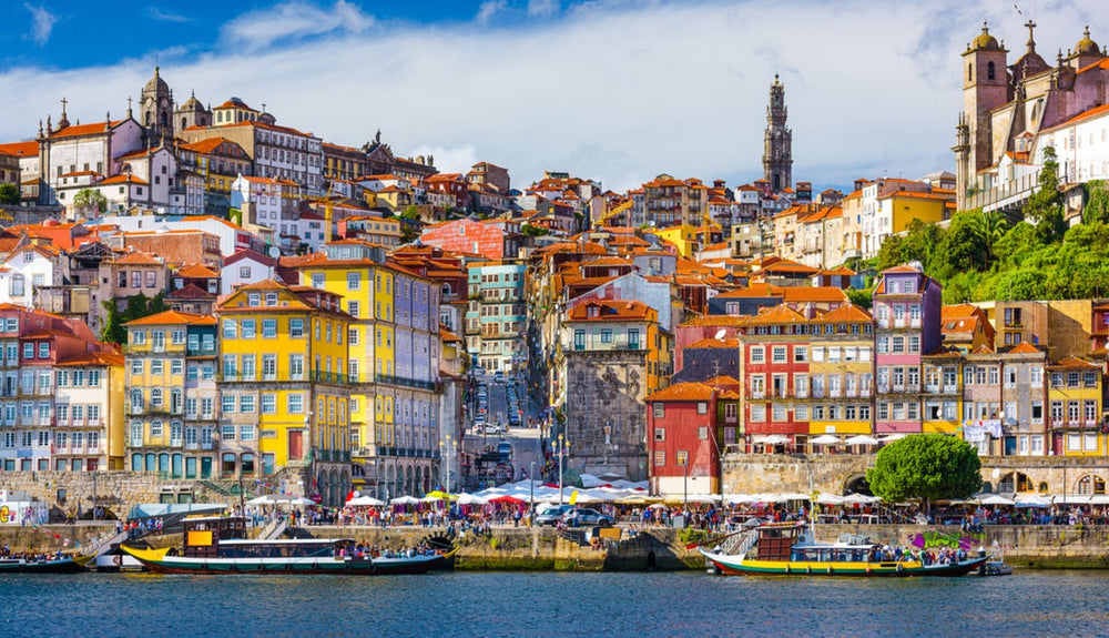 colorful buildings of porto, portugal