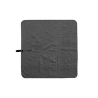 Flat lay of Charcoal and Black Granite NanoDry Trek Towel on white background