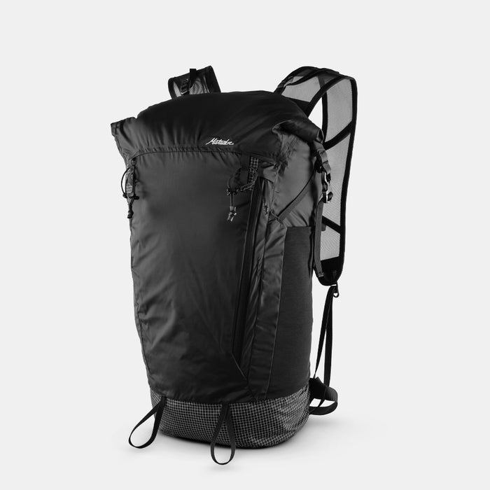 3/4 view of backpack on white background